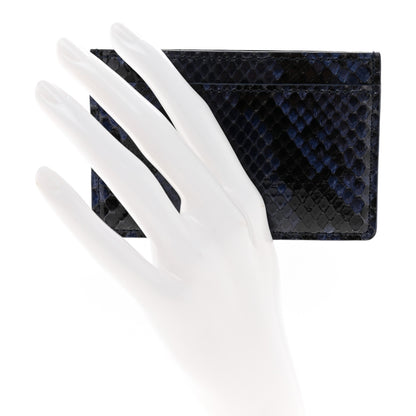 Louis Vuitton Snakeskin Card Holder Black Blue 2 of 7