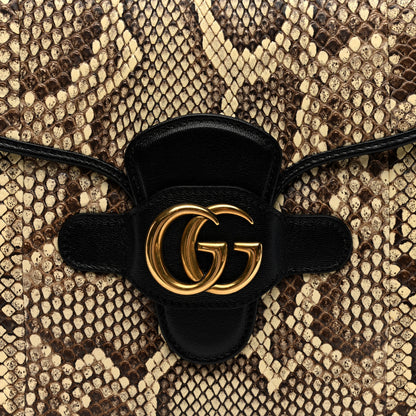 Gucci New Sakai Snakeskin Lux Medium Dahlia Messenger Shoulder Bag Beige Black 8 of 10