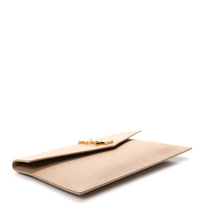Saint Laurent Grain De Poudre Uptown Pouch Dark Beige 4 of 7
