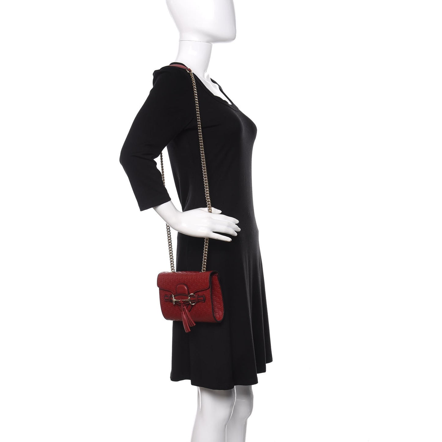 Soft Microguccissima Mini Emily Chain Shoulder Bag Rosso