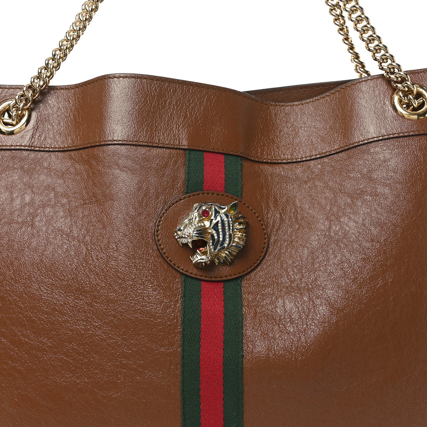 Calfskin Large Rajah Chain Tote Cuir