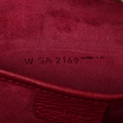 Celine Drummed Calfskin Nano Luggage Rasberry 8 of 11