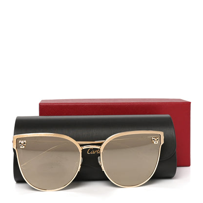 Cartier Panthere De Cartier Cat Eye Sunglasses Gold 7 of 7