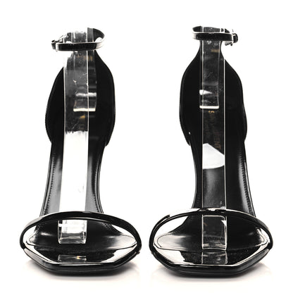 Saint Laurent Patent Calfskin Opyum 110 Sandals 40.5 Black 3 of 10