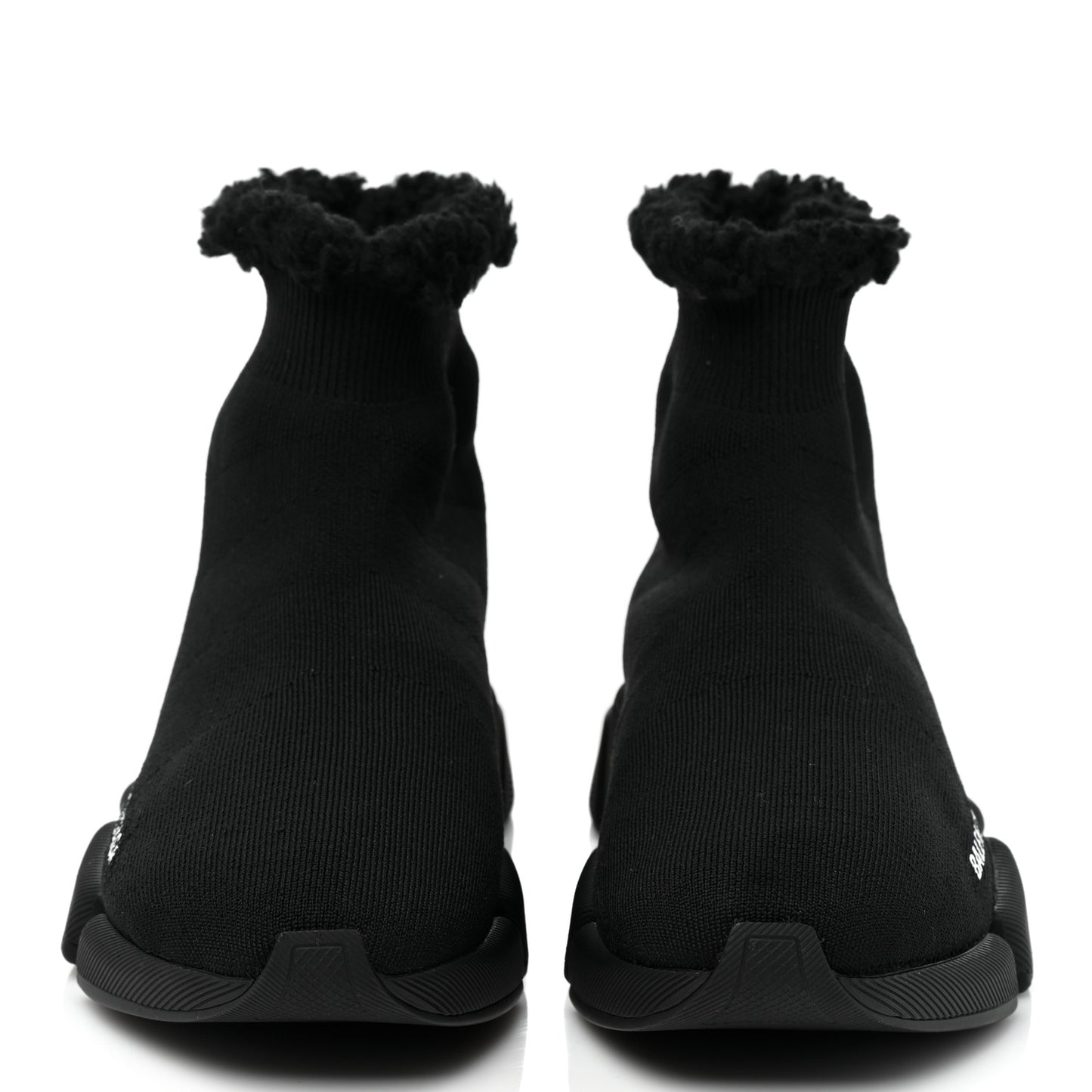 Technical 3D Recycled Knit Fake Fur Womens Speed 2.0 Sneakers 37 Monocolor Black