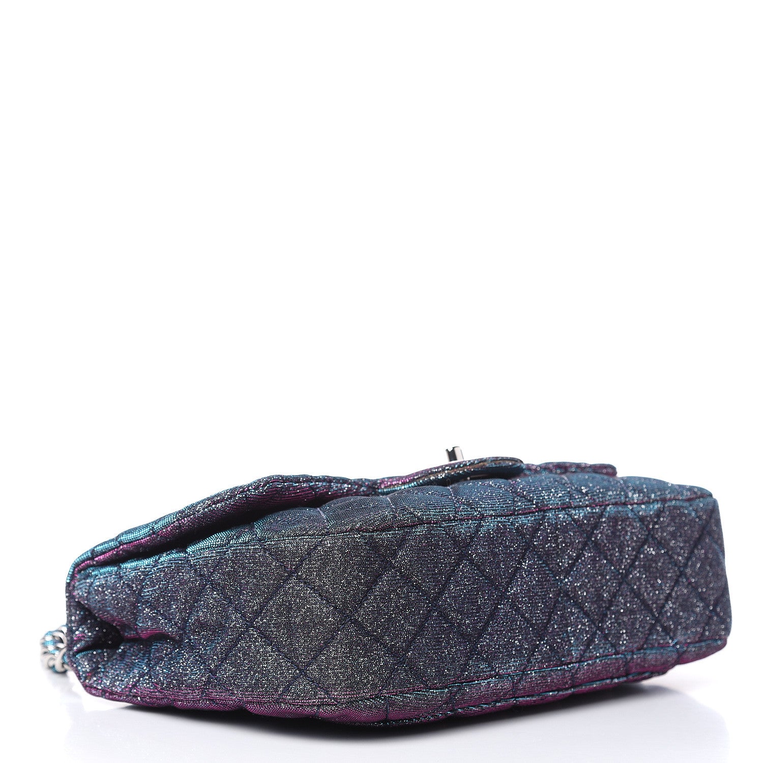 Chanel Iridescent Glitter Fabric Jumbo Single Flap Multicolor 4 of 12