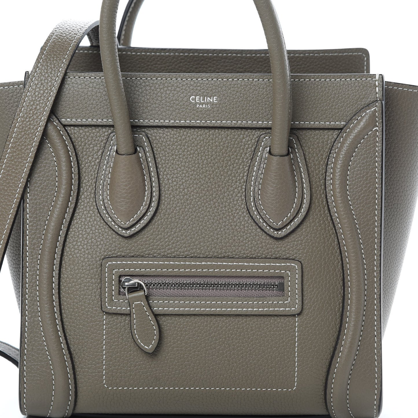 Drummed Calfskin Nano Luggage Souris