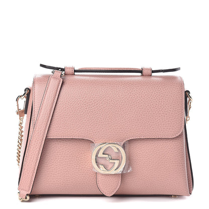 Gucci Dollar Calfskin Interlocking G Top Handle Shoulder Bag Soft Pink 1 of 8