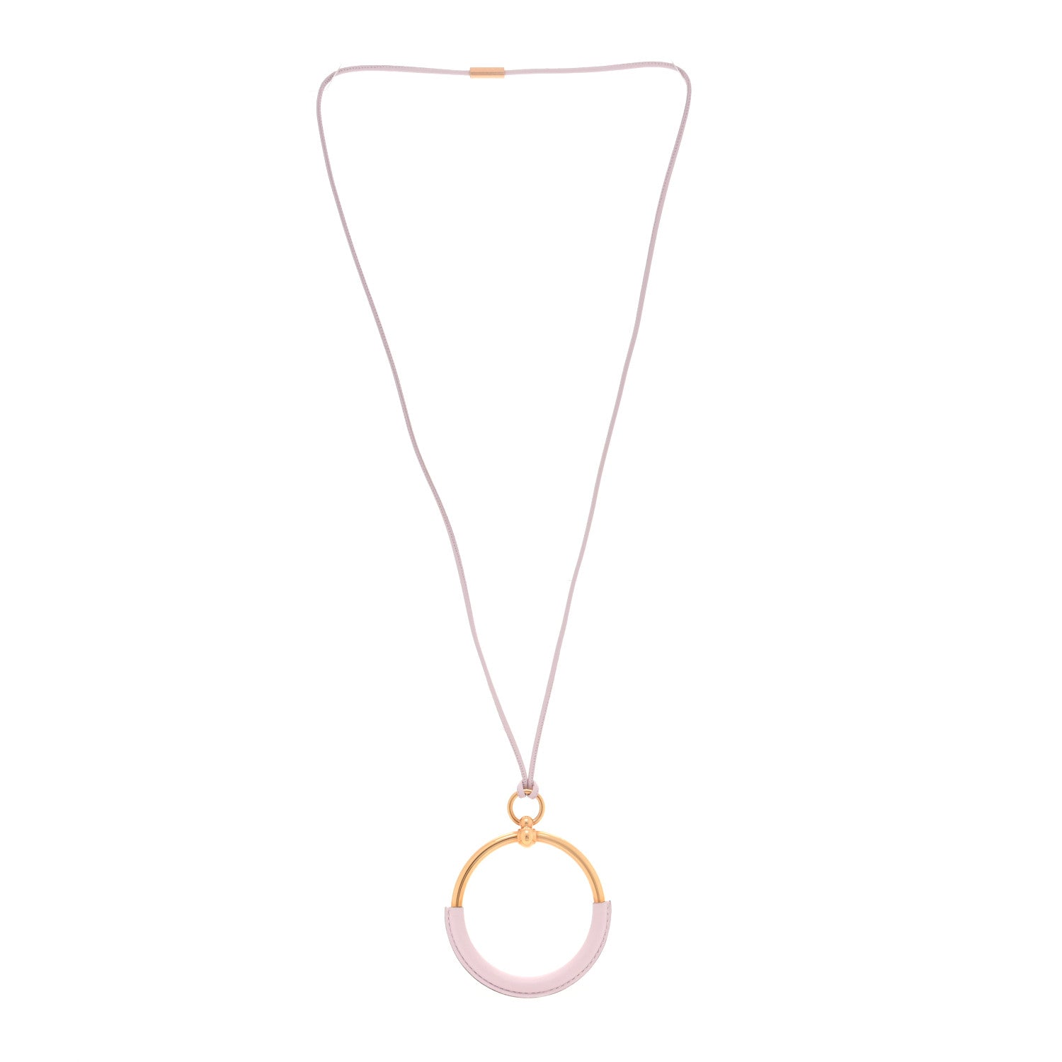 Hermes Swift Grand Loop Pendant Necklace Mauve Sylvestre 3 of 5