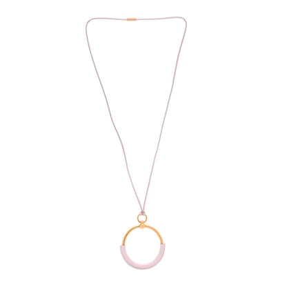 Hermes Swift Grand Loop Pendant Necklace Mauve Sylvestre 3 of 5
