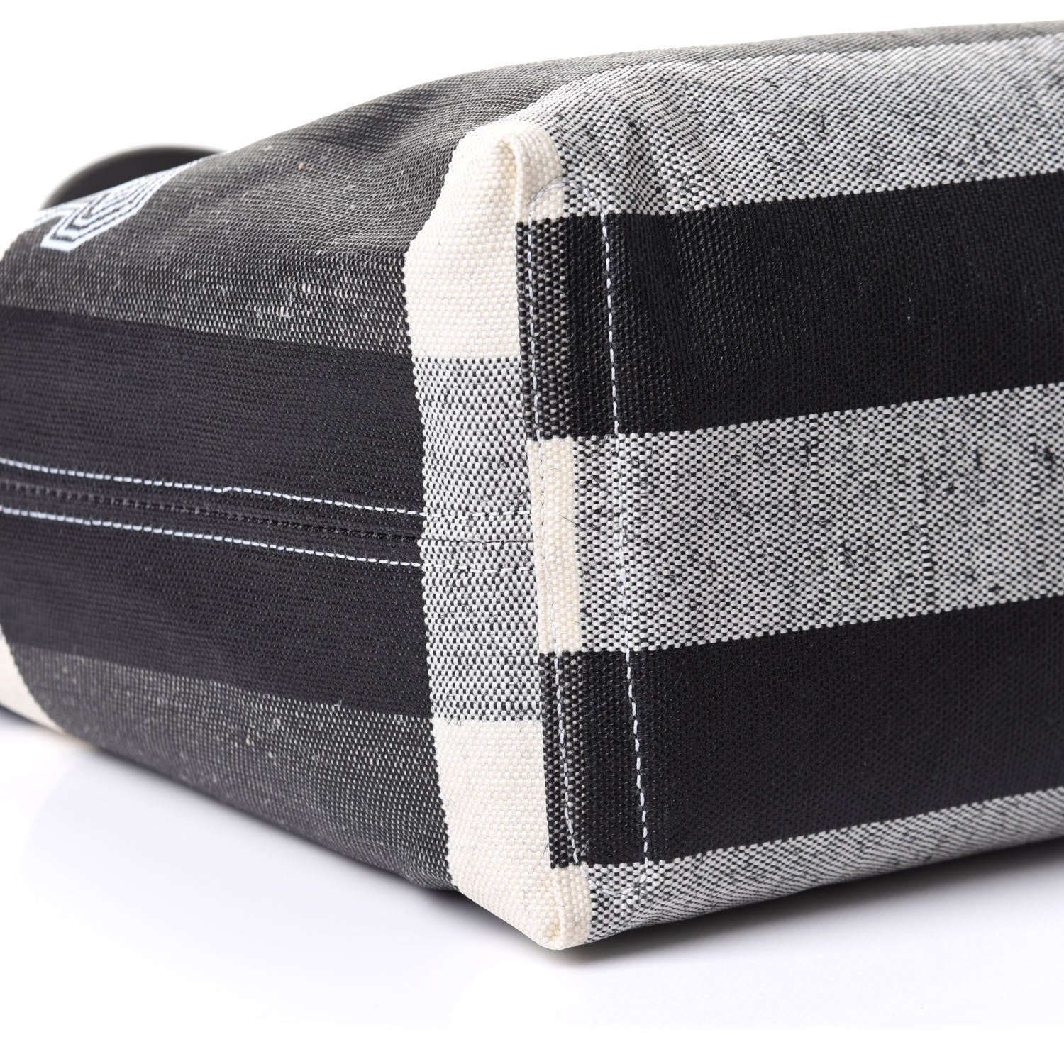 Burberry Coated Canvas Mega Check Large Reversible Doodle Tote Black White 7 of 8