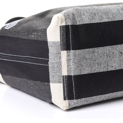 Burberry Coated Canvas Mega Check Large Reversible Doodle Tote Black White 7 of 8