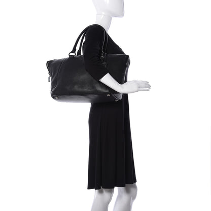 Prada Vitello Daino Shopping Tote Black 2 of 9