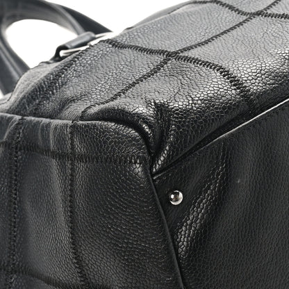 Chanel Caviar Square Stitched Bowler Black 9 of 12