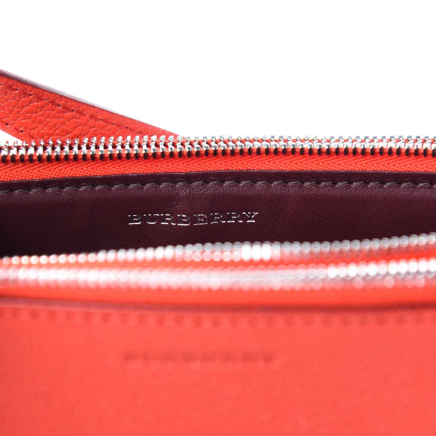 Burberry Grainy Goatskin Triple Zip Crossbody Bag Bright Red 8 of 10