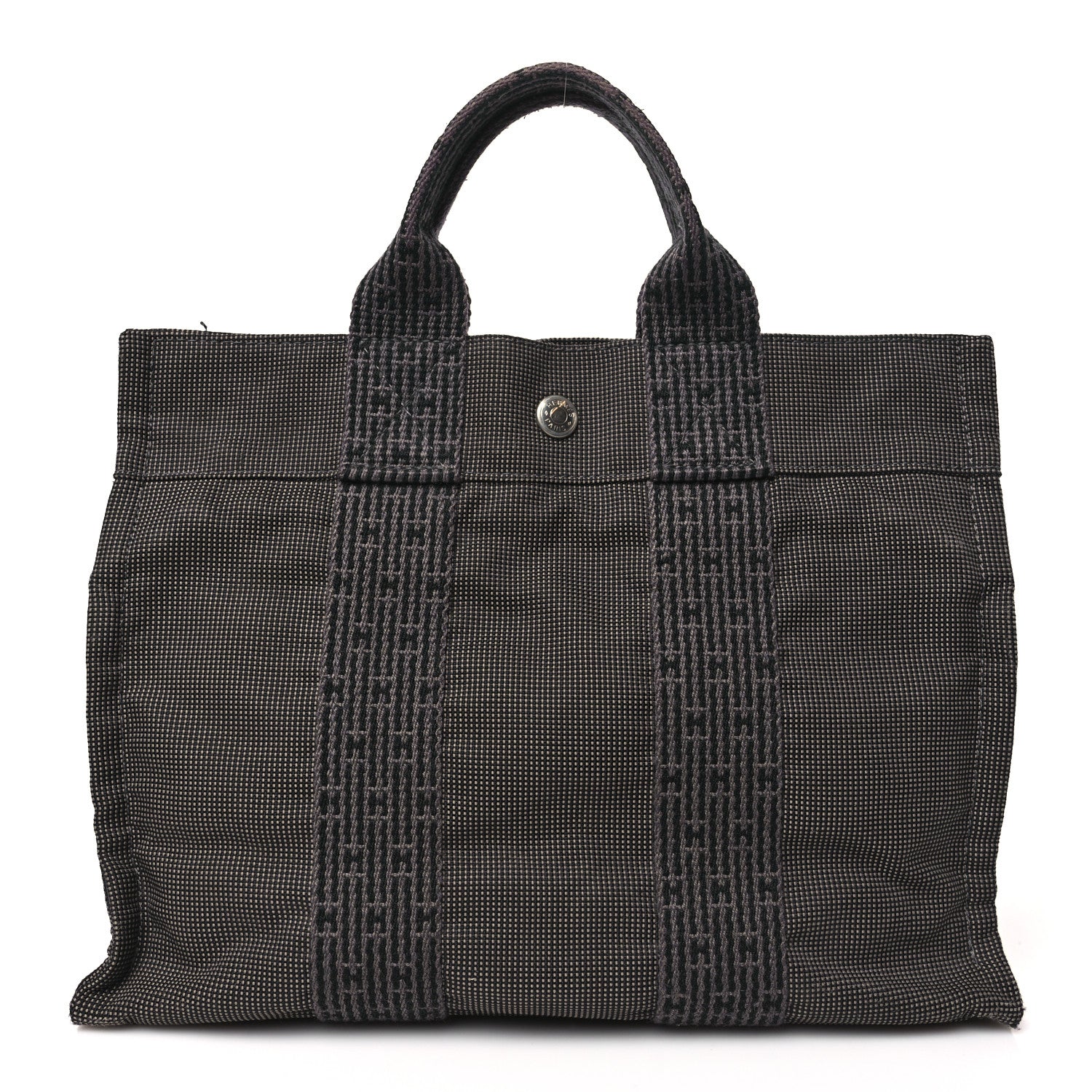 Hermes Canvas Herline PM Tote Grey 1 of 9