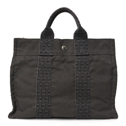 Hermes Canvas Herline PM Tote Grey 1 of 9
