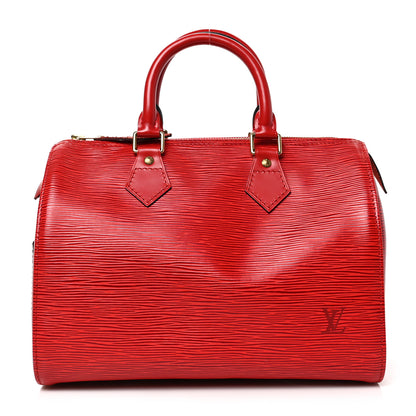 Louis Vuitton Epi Speedy 25 Castillan Red 1 of 9