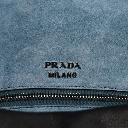 Prada Glace Calf Etiquette Flap Black Astrale 8 of 13