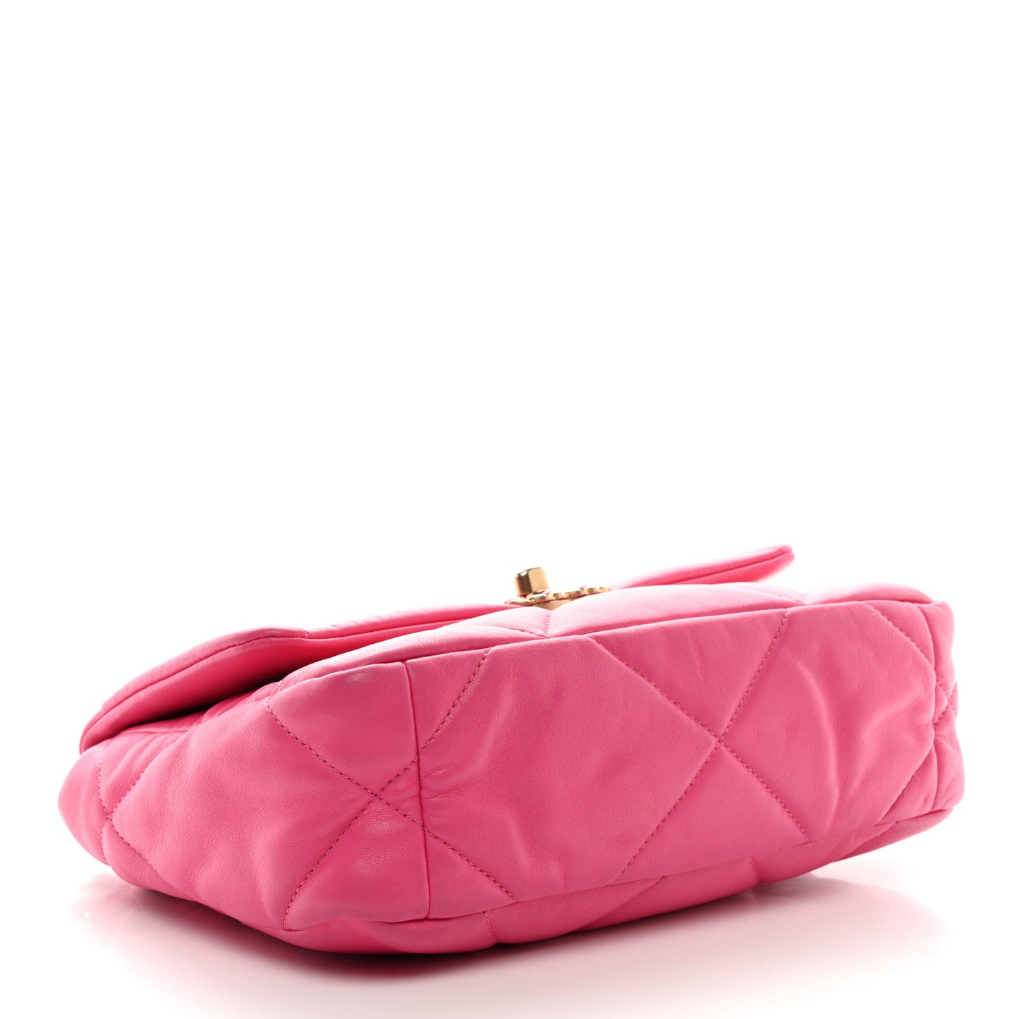 Lambskin Quilted Medium Chanel 19 Flap Dark Pink