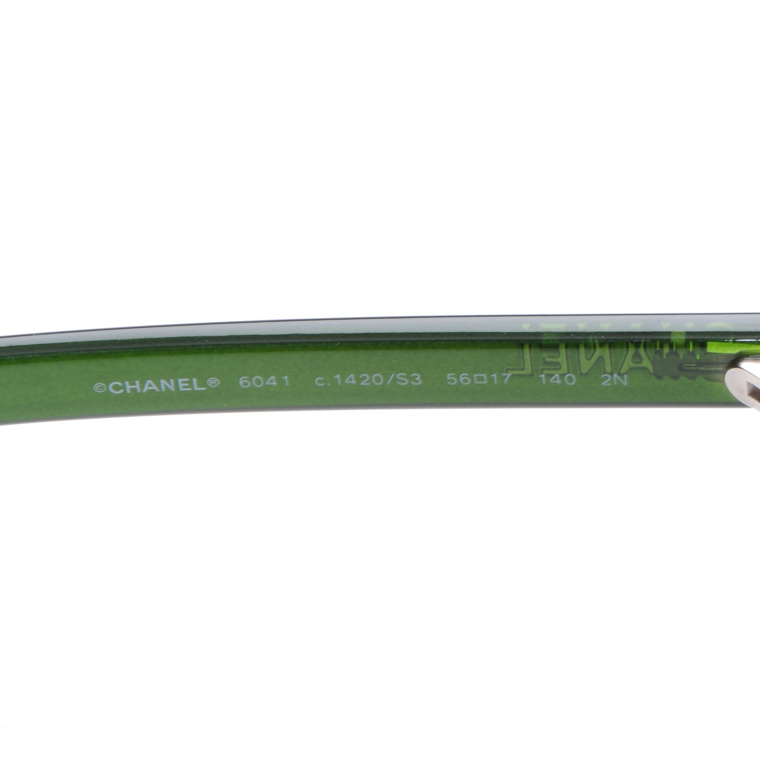 Chanel Cat Eye Chain Sunglasses 6041 Green 3 of 4