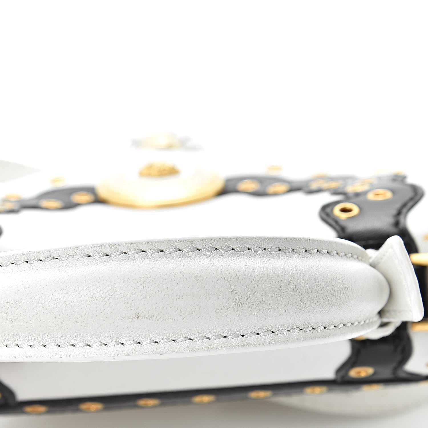 Versace Calfskin Vanitas Crossbody Bag White 18 of 21
