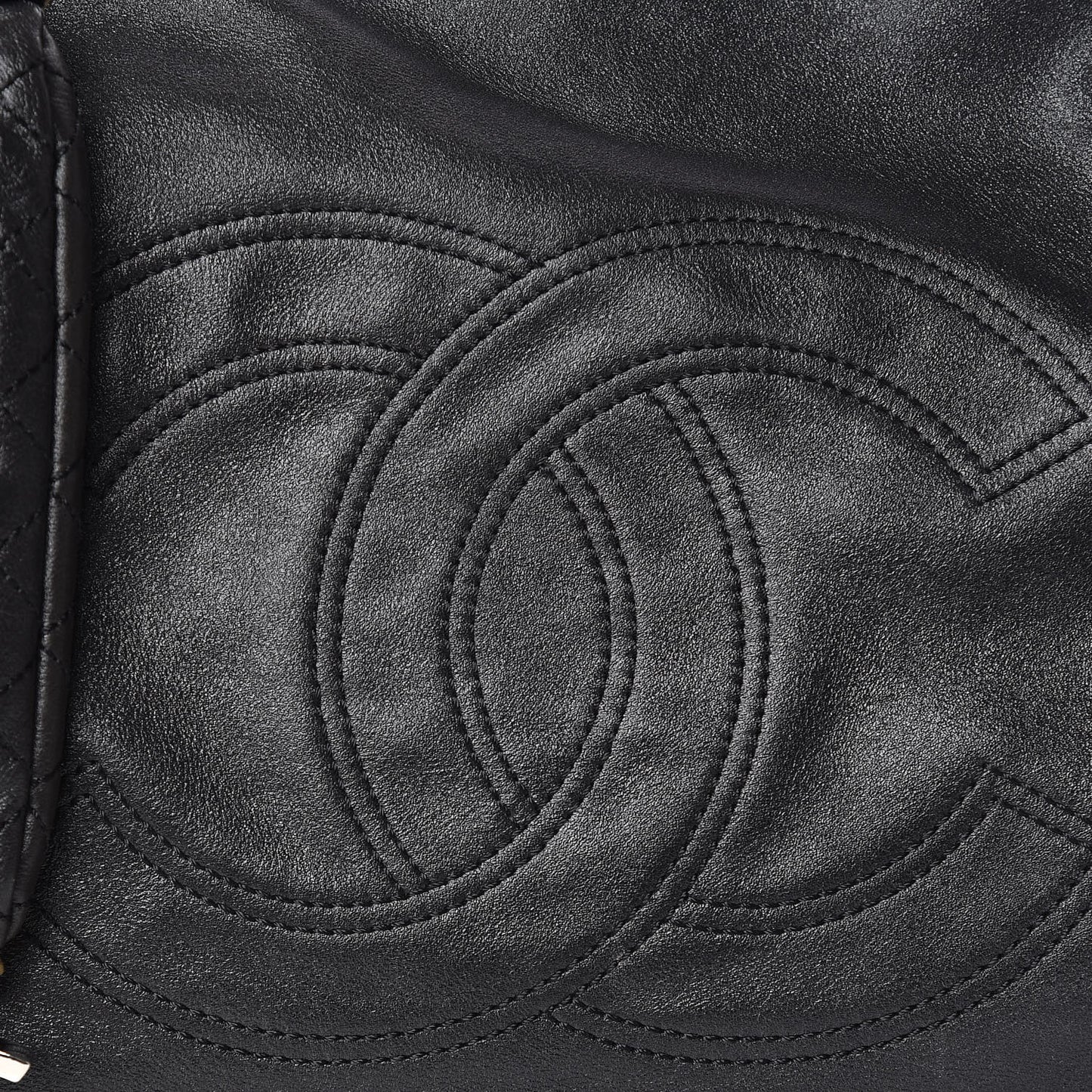 Lambskin Large Edgy Hobo Black