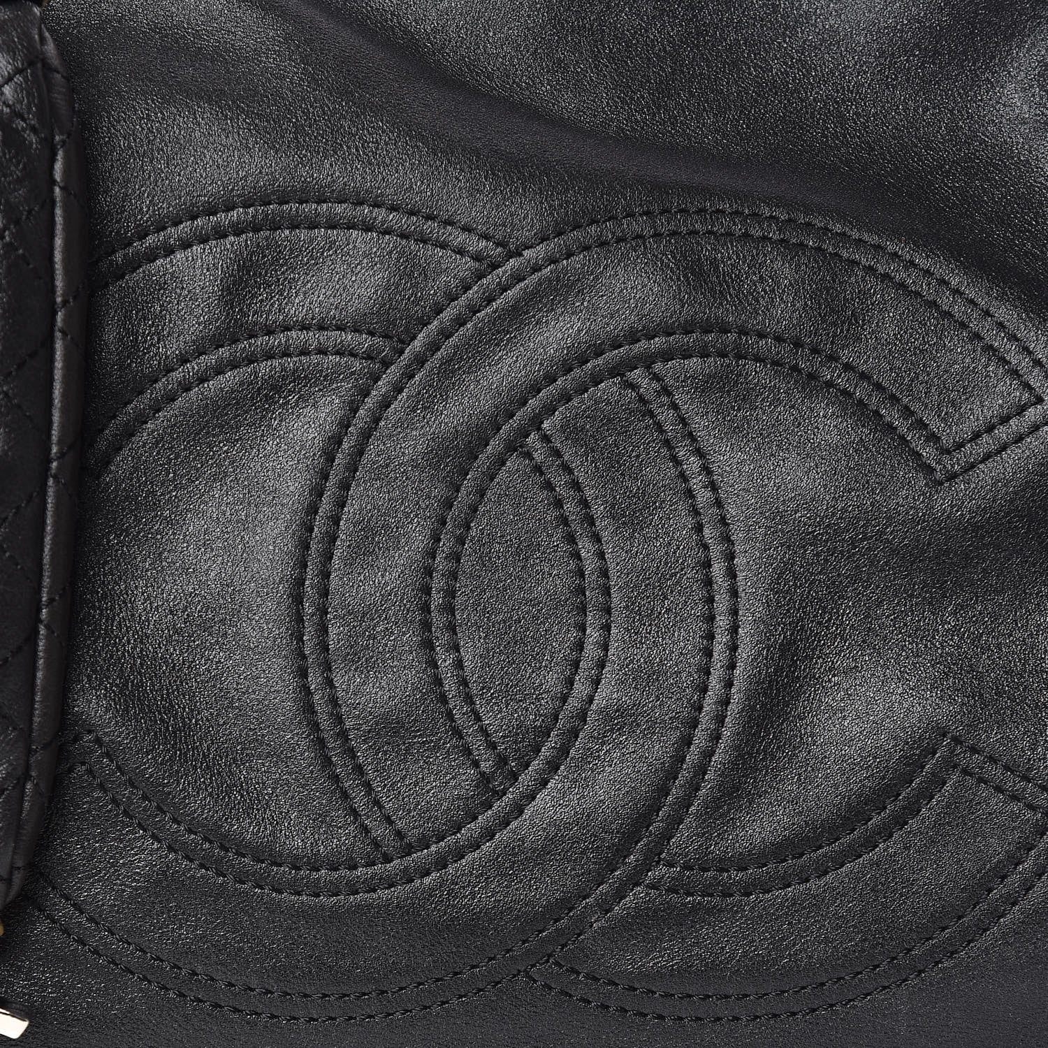 Chanel Lambskin Large Edgy Hobo Black 10 of 11