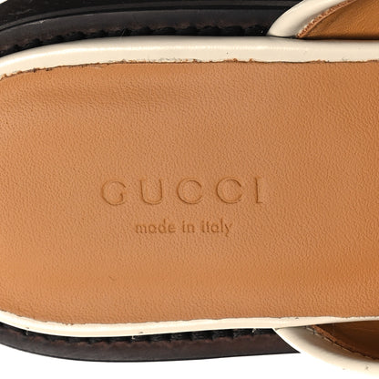Gucci Cordovan Lux Horsebit Platform Mules 37.5 Mystic White 8 of 10