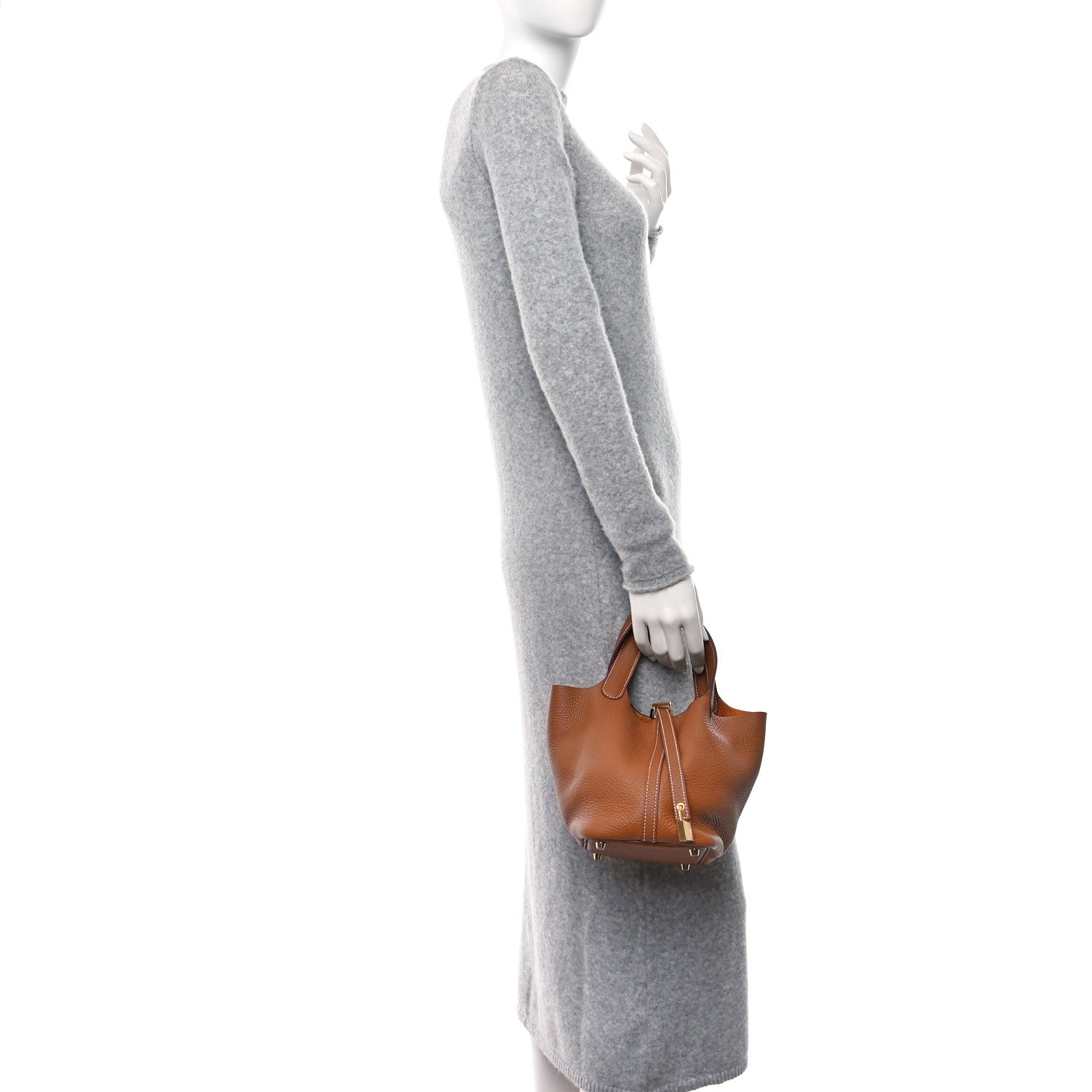 Hermes Taurillon Clemence Picotin Lock 18 PM Gold 3 of 10