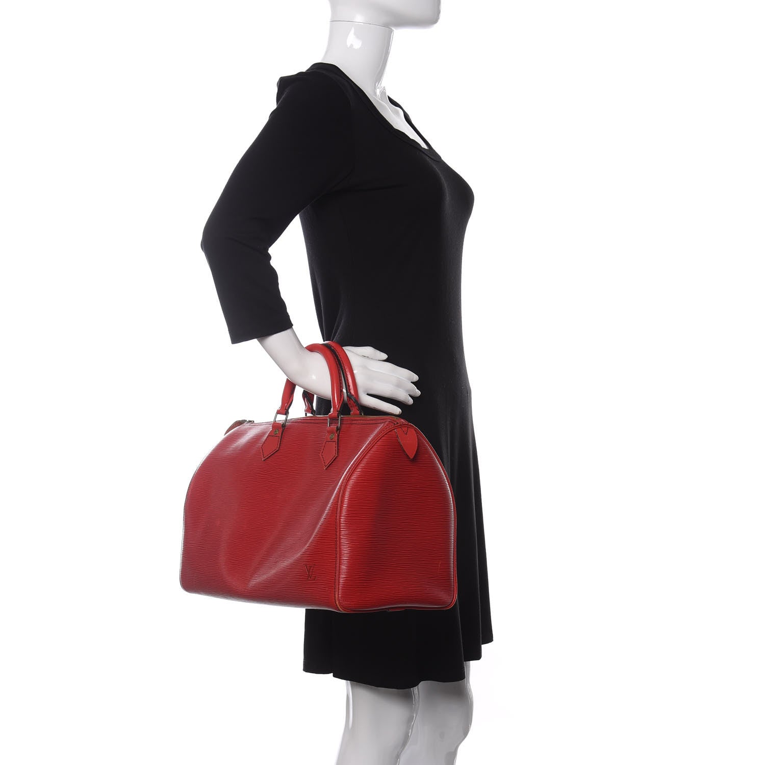 Louis Vuitton Epi Speedy 35 Rouge 2 of 20