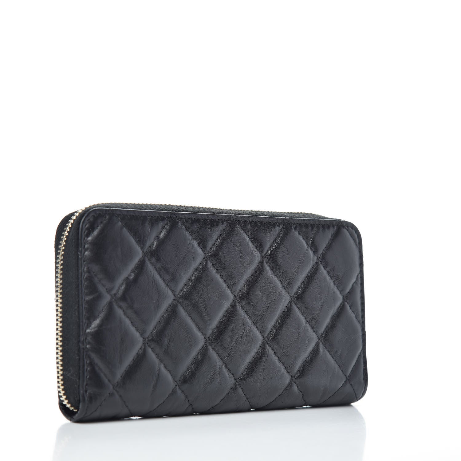 Chanel Aged Calfskin Quilted Medium Lucky Charms 2.55 Reissue Zip Around Wallet 3 of 9