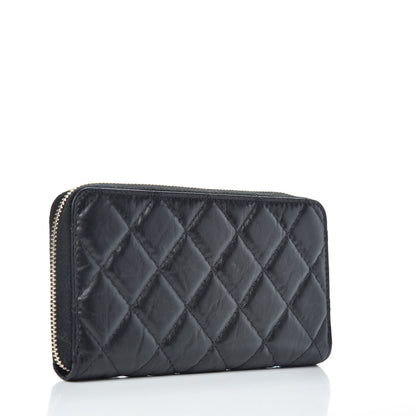 Chanel Aged Calfskin Quilted Medium Lucky Charms 2.55 Reissue Zip Around Wallet 3 of 9