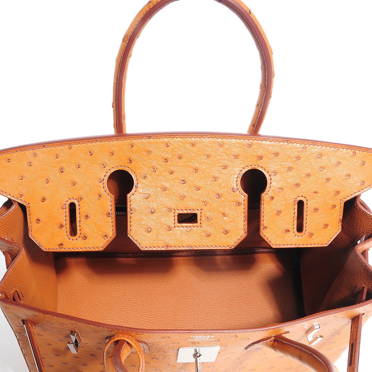 Hermes Ostrich Birkin 30 Cognac 24 of 29