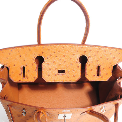Hermes Ostrich Birkin 30 Cognac 24 of 29