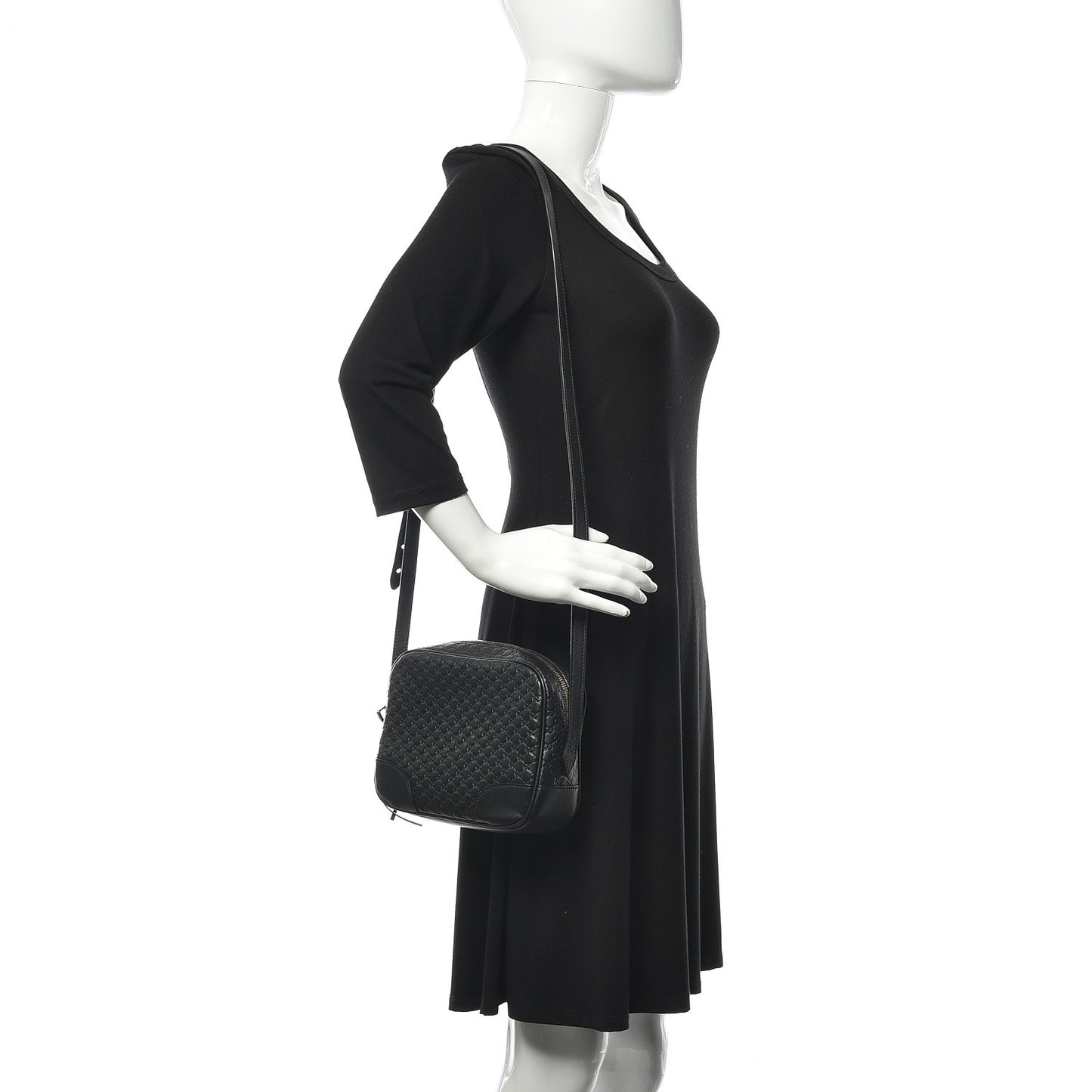 Microguccissima Mini Bree Messenger Bag Black
