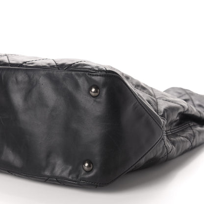 Chanel Aged Calfskin Quilted Coco Supple Hobo Black 7 of 10