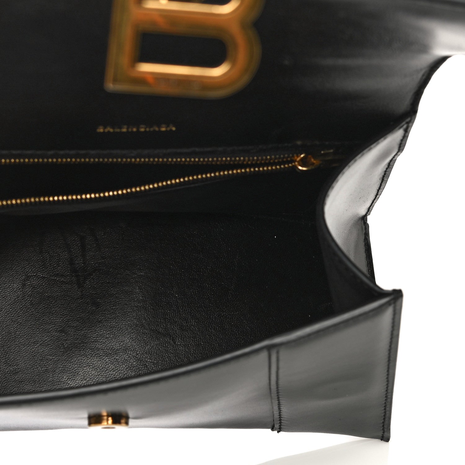 Balenciaga Shiny Box Calfskin Small Hourglass Top Handle Bag Black 8 of 24