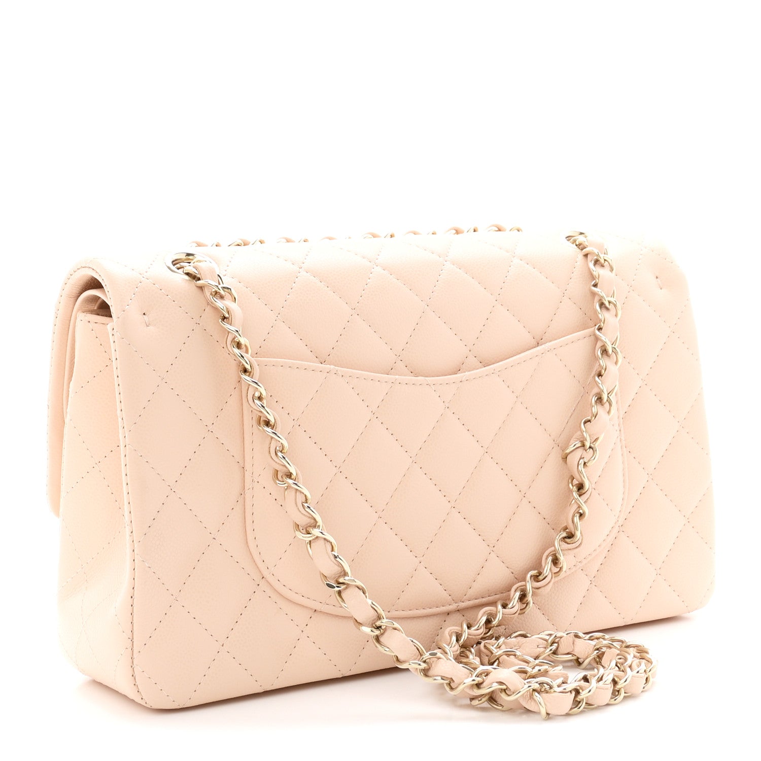 Chanel Caviar Quilted Medium Double Flap Beige 3 of 11