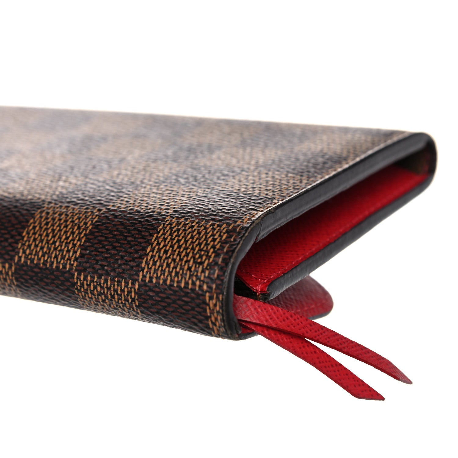 Louis Vuitton Damier Ebene Emilie Wallet Red 10 of 12
