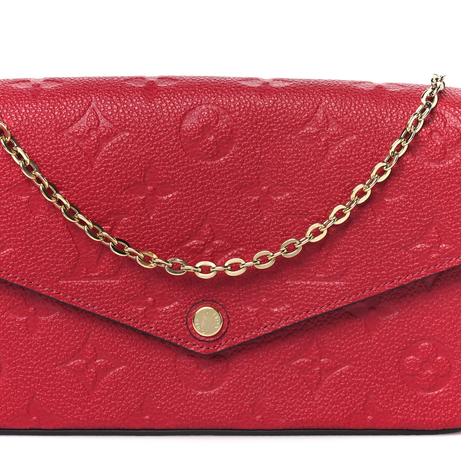 Louis Vuitton Empreinte Pochette Felicie Chain Wallet Scarlet 12 of 15