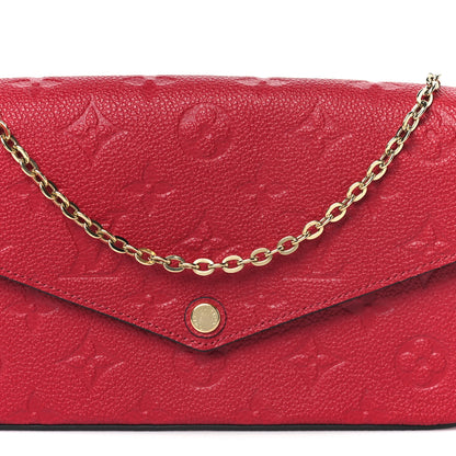 Louis Vuitton Empreinte Pochette Felicie Chain Wallet Scarlet 12 of 15