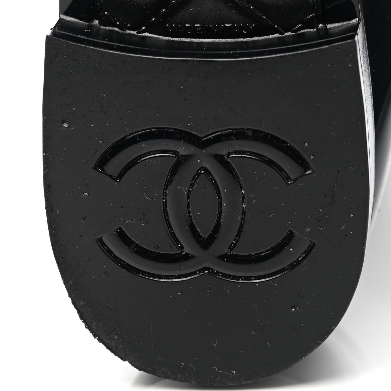 Chanel Rubber Rain Boots 38 Black 7 of 9