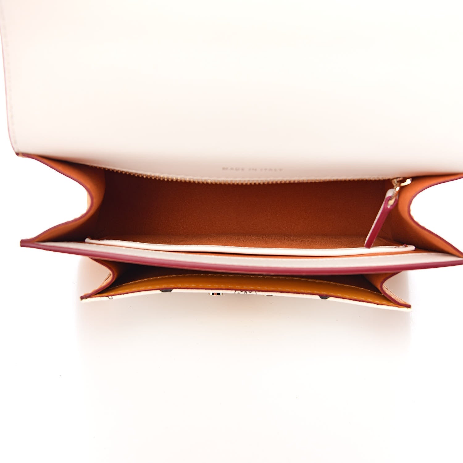 MCM Visetos Small Patricia Satchel Cognac White 5 of 10