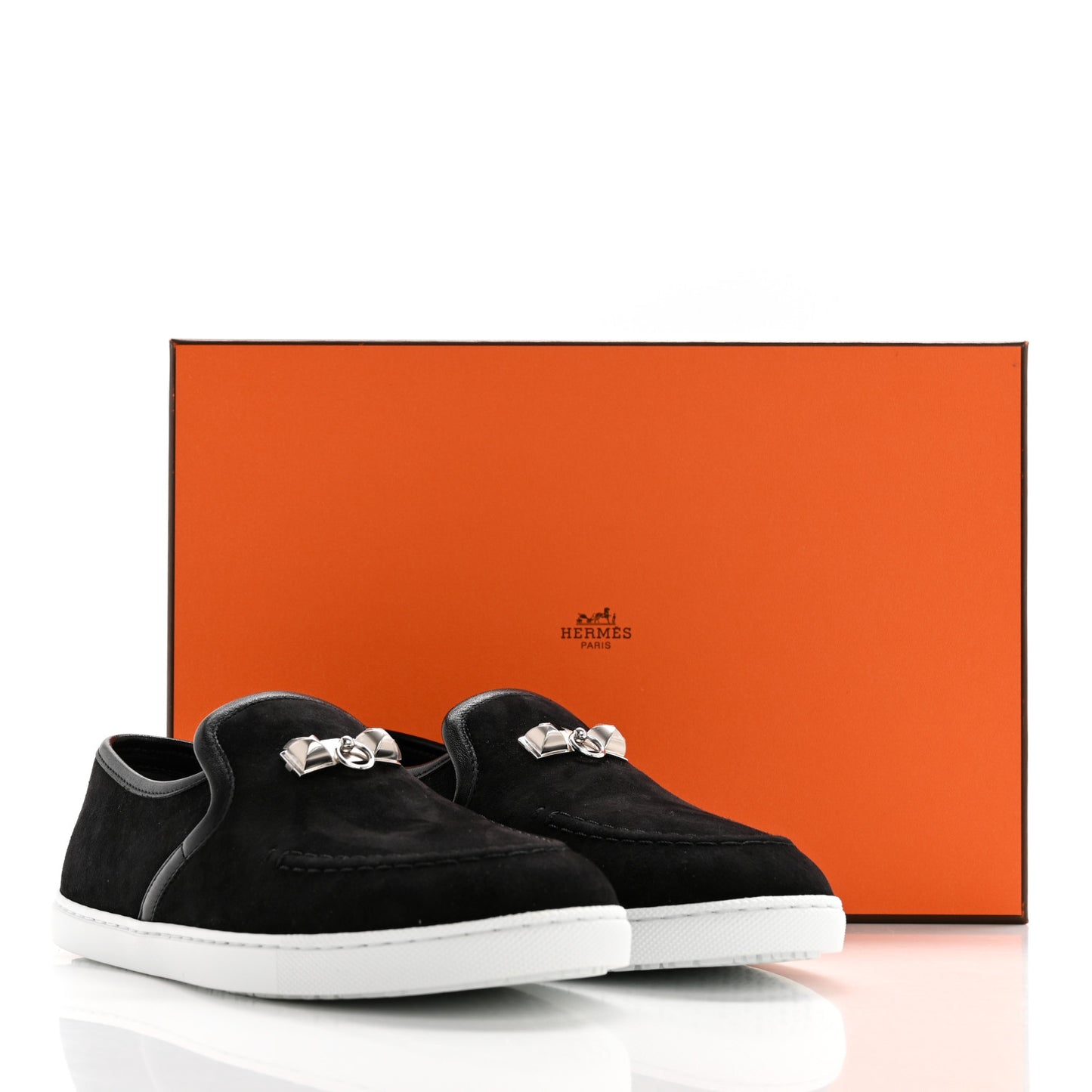 Suede Goatskin Nappa Jour Loafers 35 Black