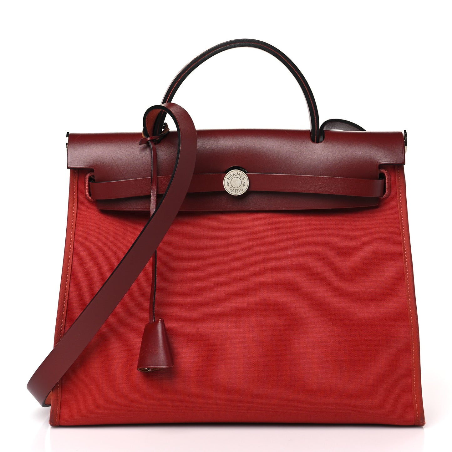 Military Toile Vache Hunter Herbag Zip 31 PM Rouge Grenat