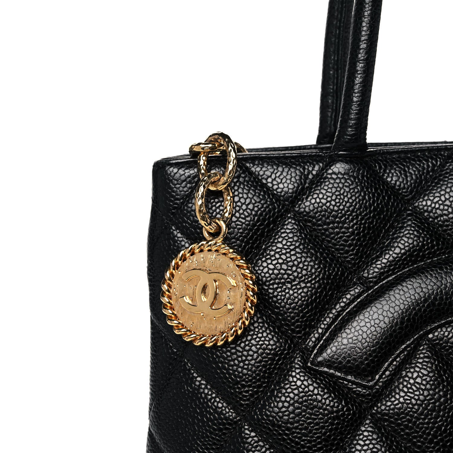 Chanel Caviar Quilted Medallion Tote Black 8 of 19