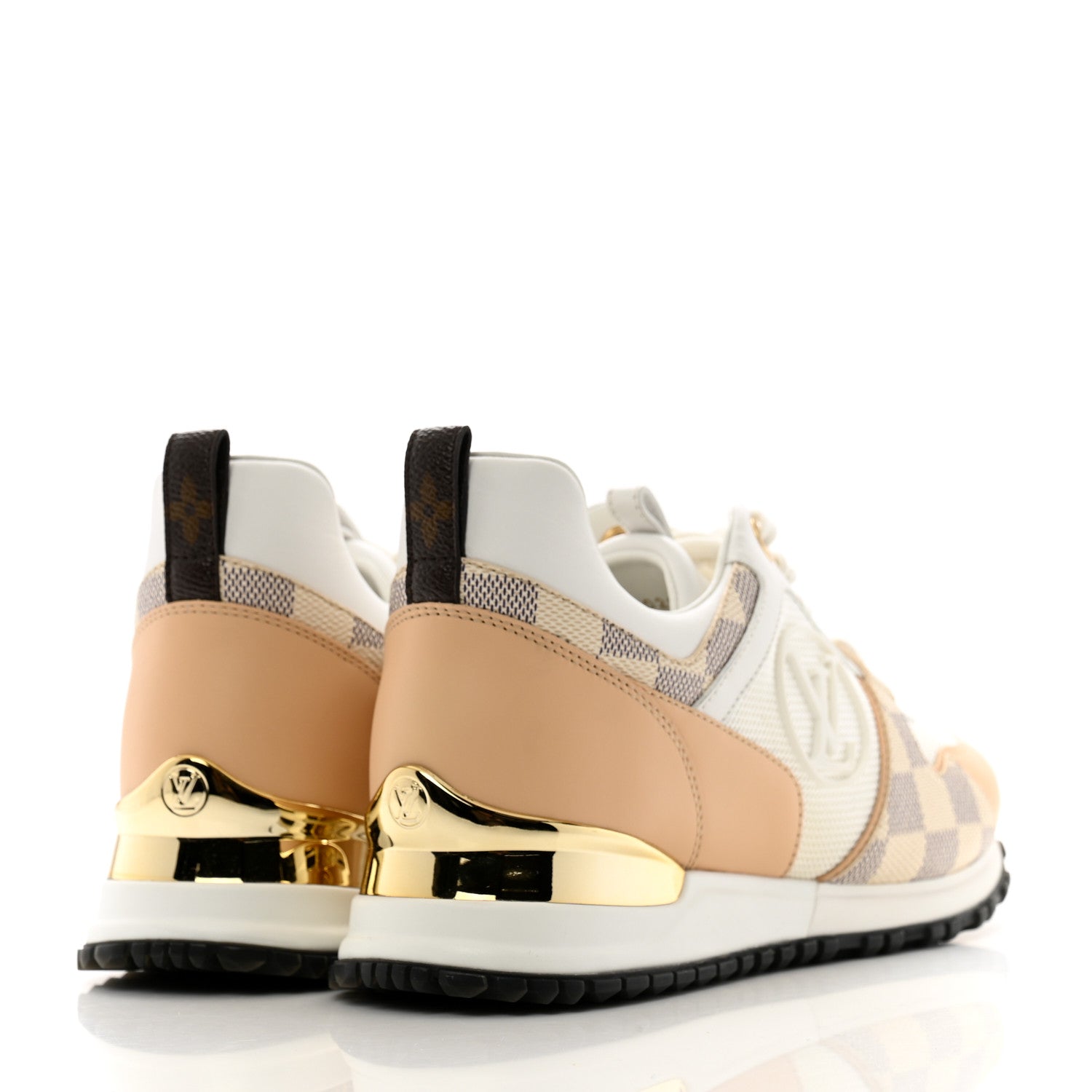 Louis Vuitton Calfskin Damier Azur Run Away Sneakers 36 White 4 of 9