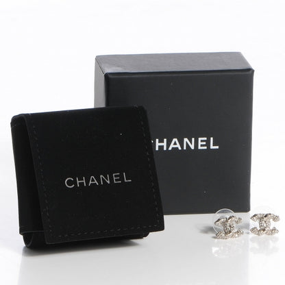 Chanel Crystal CC Earrings Silver 10 of 11