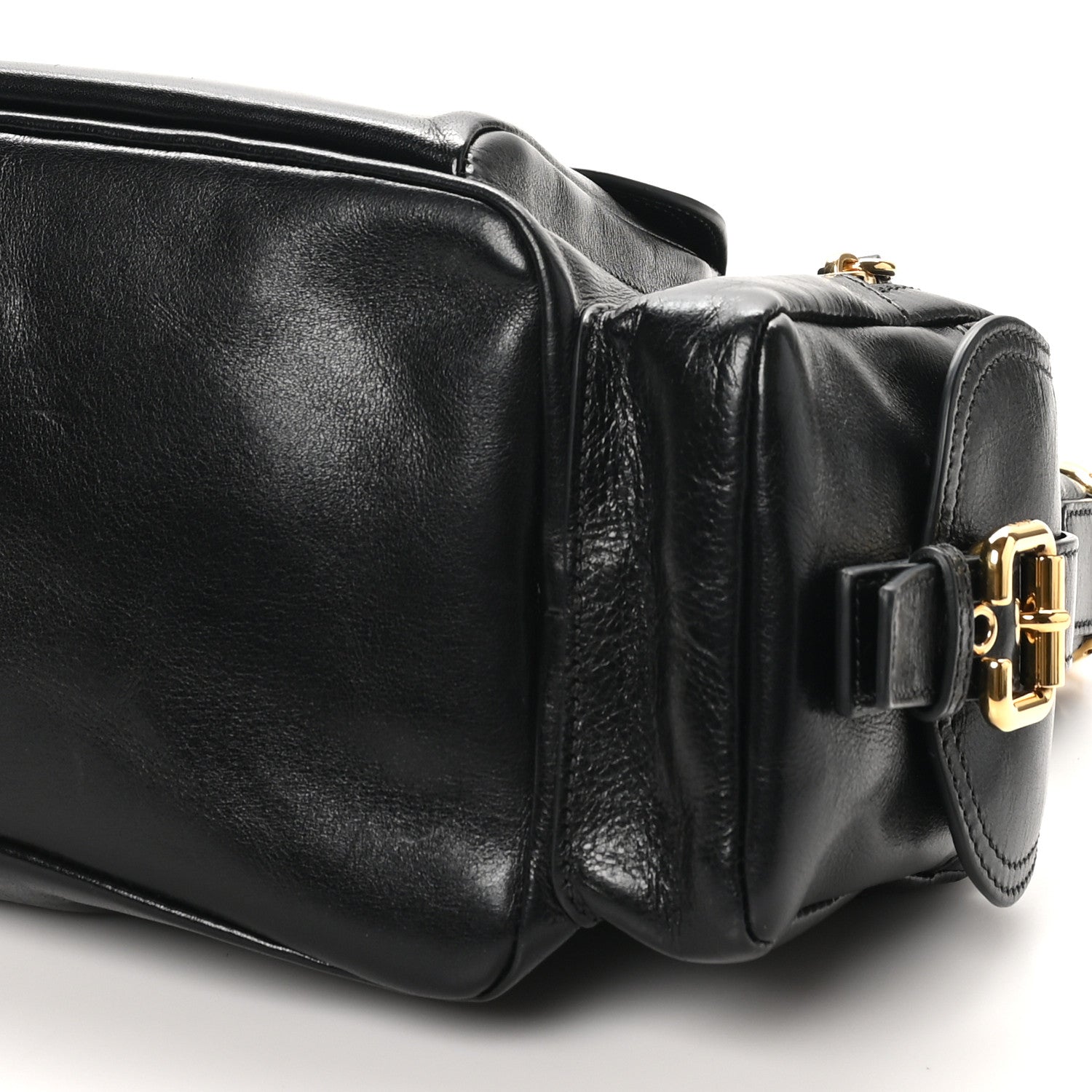 Chloe Shiny Calfskin Medium Double Carry Camera Bag Black 9 of 10